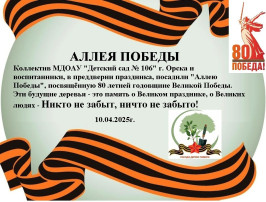 Аллея в честь 80-летия Победы. Аллея в честь 80-летия Победы.